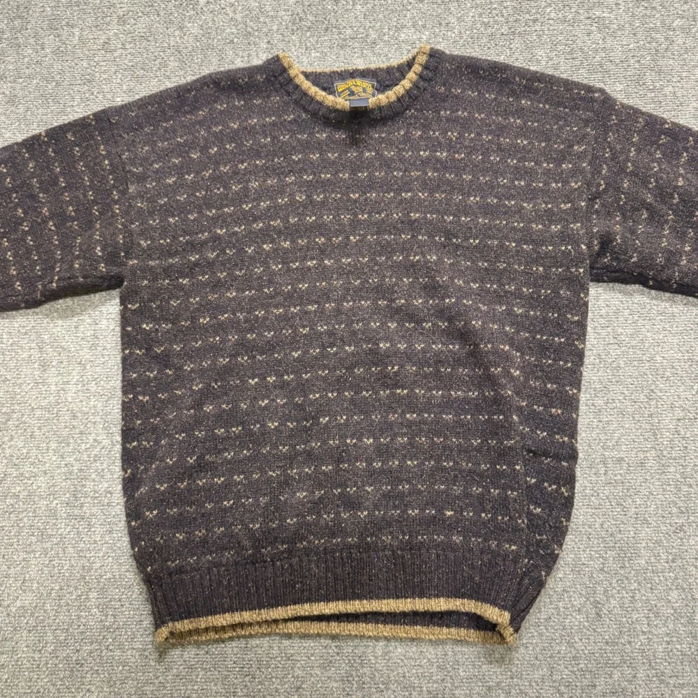 VTG Woolrich Pullover Sweater Mens L John Rich And Bros Blue Patterned 90s - Picture 7 of 8